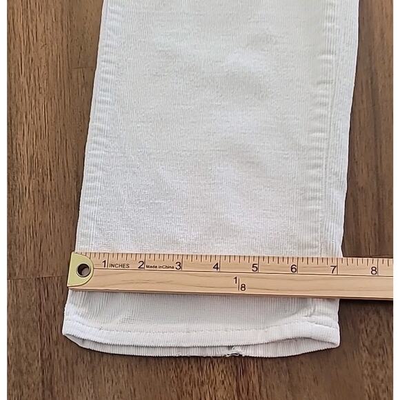 VTG Y2K Bebe Minimalist Corduroy Low Rise Bootcut Jeans Size 26 Ivory USA EUC - Picture 8 of 10